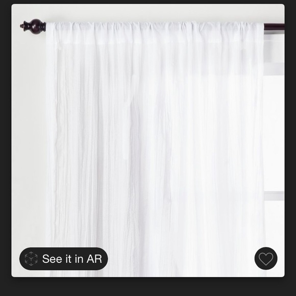 COPY - COPY - Opalhouse 82x42 White sheer curtain panels - Picture 2 of 8